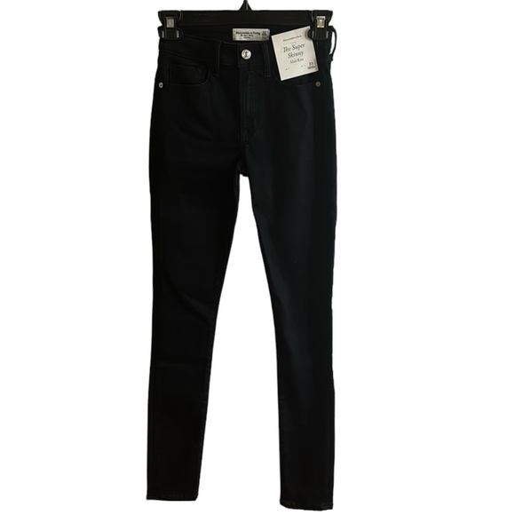 NWT Abercrombie & Fitch Super Skinny Mid Rise Size 23/000 Regular - Picture 1 of 5
